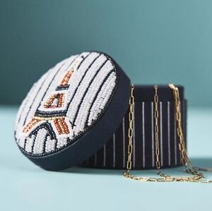 Anthropologie The Fiona Beaded City Lidded Jewelry Box Paris